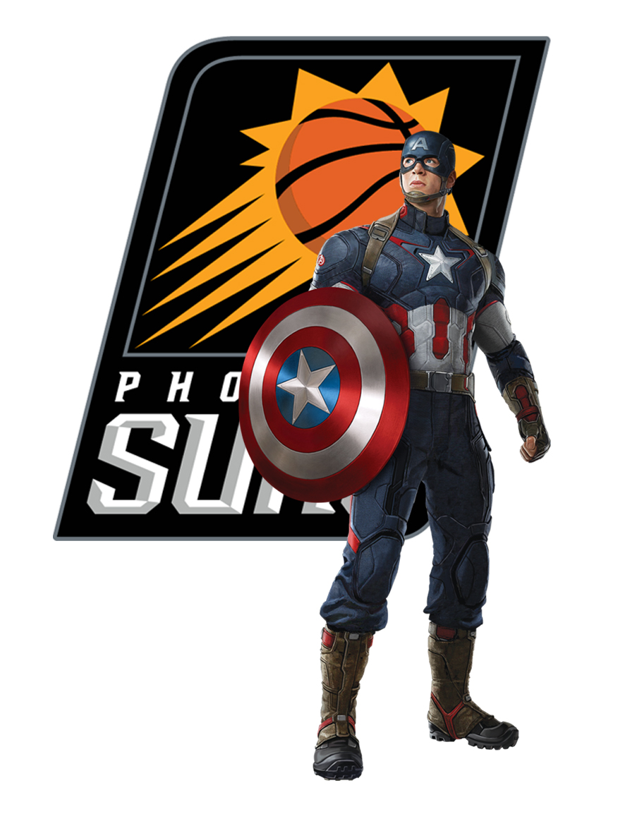 Phoenix Suns Captain America Logo vinyl decal